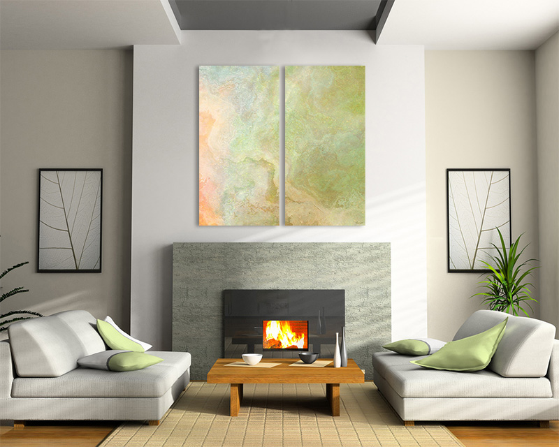 Large Abstract Art Triptych 3 Panel Canvas